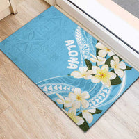 Aloha Hawaii Festive Rubber Doormat Frangipani Lace Classic - Turquoise LT7 - Polynesian Pride
