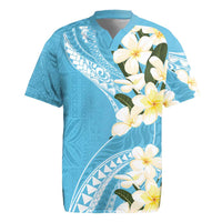 Aloha Hawaii Festive Rugby Jersey Frangipani Lace Classic - Turquoise LT7 Turquoise - Polynesian Pride