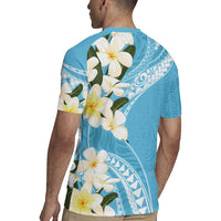 Aloha Hawaii Festive Rugby Jersey Frangipani Lace Classic - Turquoise LT7 - Polynesian Pride