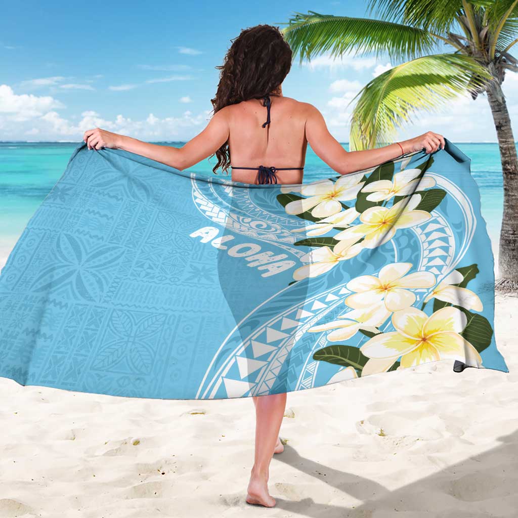 Aloha Hawaii Festive Sarong Frangipani Lace Classic - Turquoise