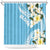 Aloha Hawaii Festive Shower Curtain Frangipani Lace Classic - Turquoise