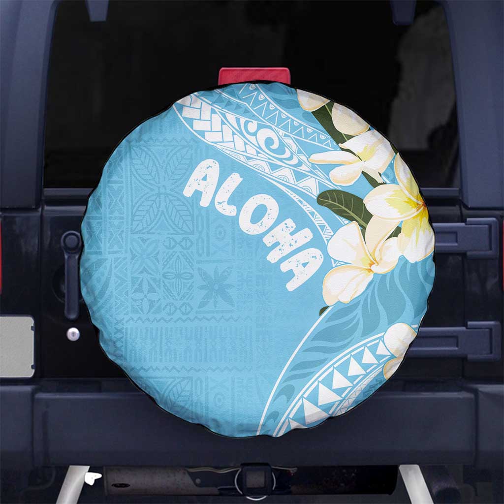 Aloha Hawaii Festive Spare Tire Cover Frangipani Lace Classic - Turquoise LT7 - Polynesian Pride