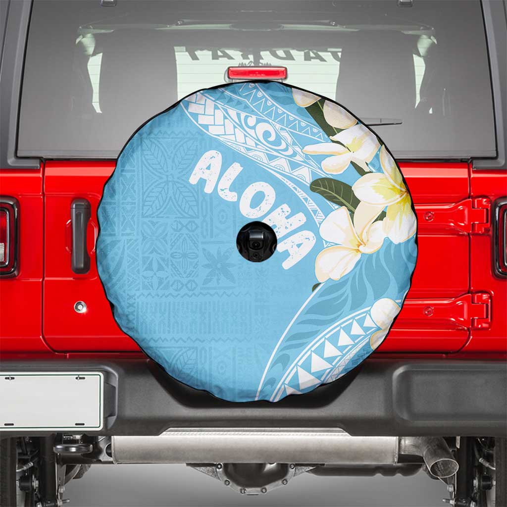Aloha Hawaii Festive Spare Tire Cover Frangipani Lace Classic - Turquoise LT7 - Polynesian Pride