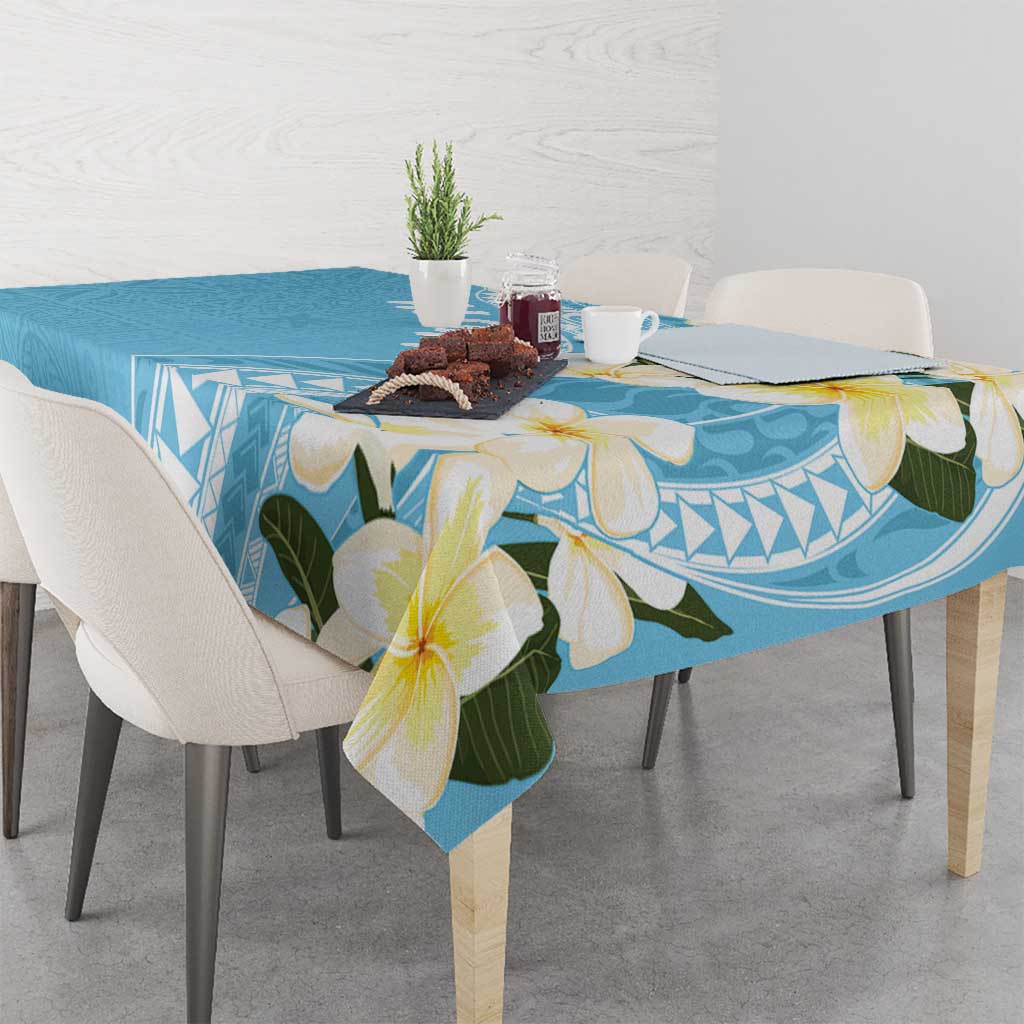 Aloha Hawaii Festive Tablecloth Frangipani Lace Classic - Turquoise LT7 - Polynesian Pride