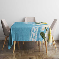 Aloha Hawaii Festive Tablecloth Frangipani Lace Classic - Turquoise LT7 - Polynesian Pride
