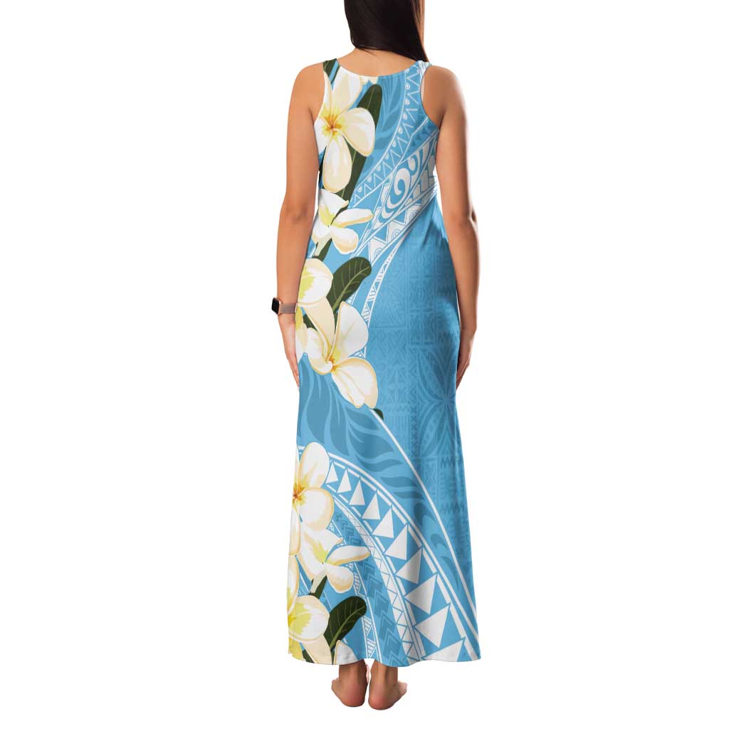 Aloha Hawaii Festive Tank Maxi Dress Frangipani Lace Classic - Turquoise