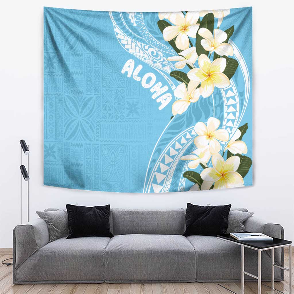 Aloha Hawaii Festive Tapestry Frangipani Lace Classic - Turquoise