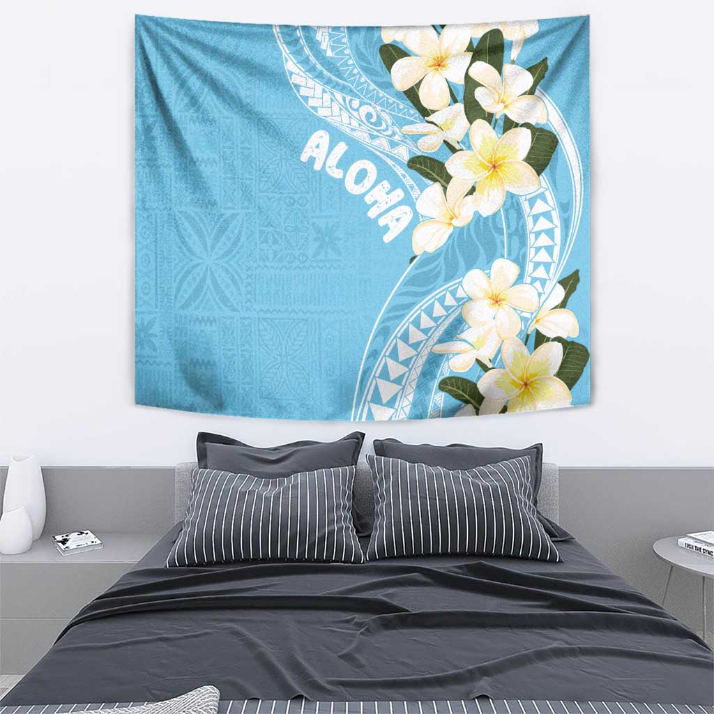 Aloha Hawaii Festive Tapestry Frangipani Lace Classic - Turquoise