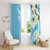 Aloha Hawaii Festive Window Curtain Frangipani Lace Classic - Turquoise