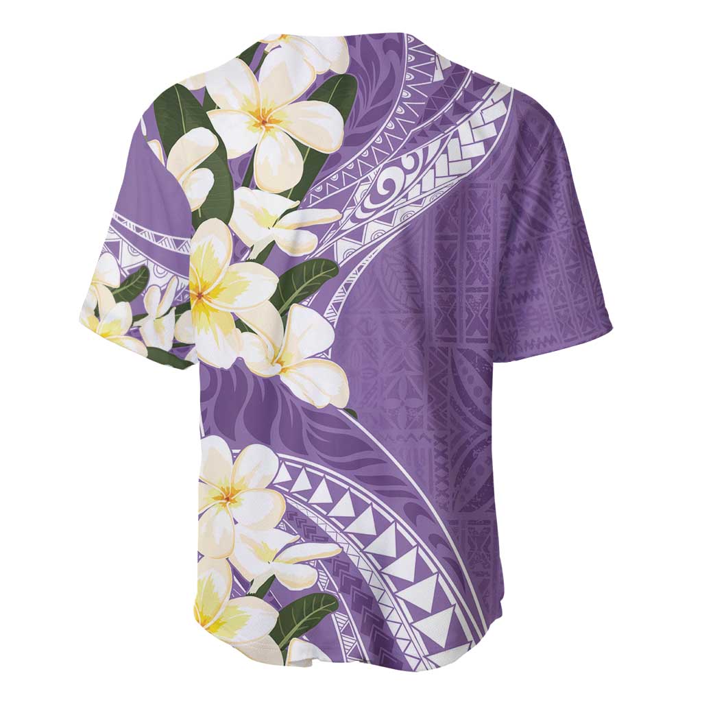 Aloha Hawaii Festive Baseball Jersey Frangipani Lace Classic - Lavender