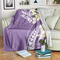 Aloha Hawaii Festive Blanket Frangipani Lace Classic - Lavender LT7 Lavender - Polynesian Pride