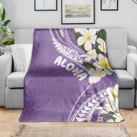 Aloha Hawaii Festive Blanket Frangipani Lace Classic - Lavender LT7 - Polynesian Pride