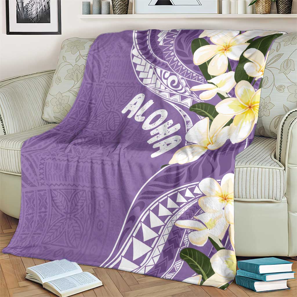Aloha Hawaii Festive Blanket Frangipani Lace Classic - Lavender LT7 - Polynesian Pride