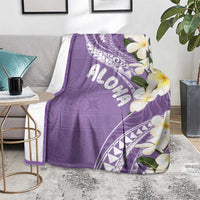 Aloha Hawaii Festive Blanket Frangipani Lace Classic - Lavender LT7 - Polynesian Pride