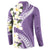 Aloha Hawaii Festive Button Sweatshirt Frangipani Lace Classic - Lavender