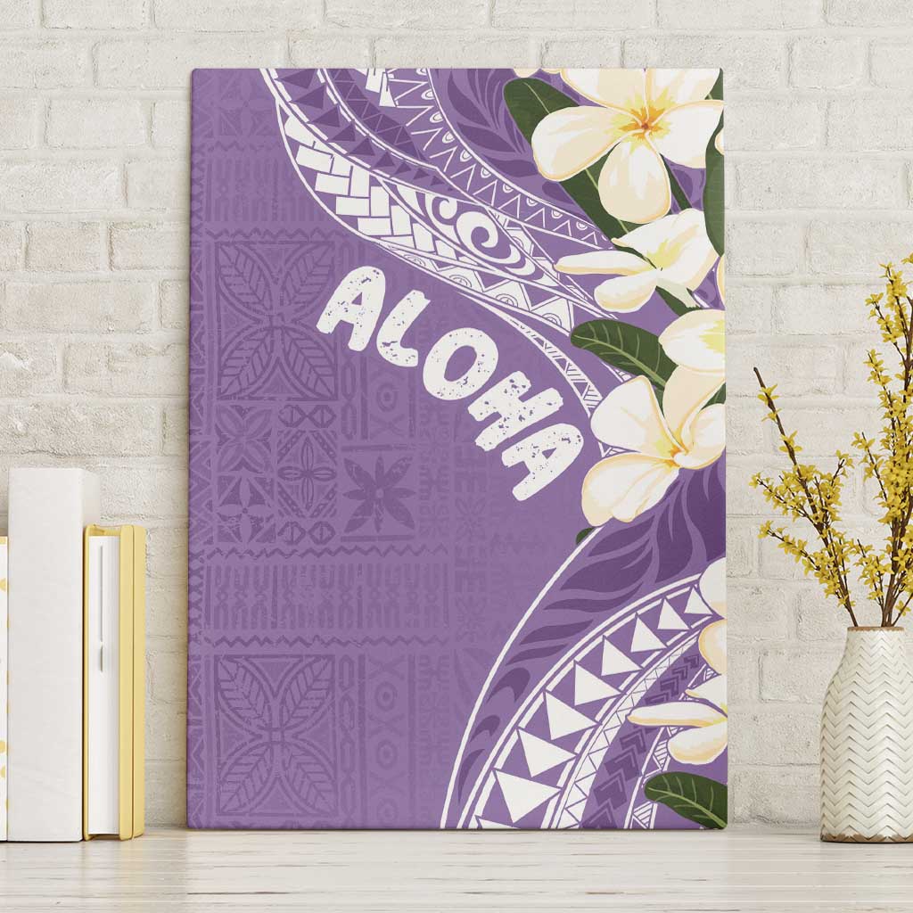 Aloha Hawaii Festive Canvas Wall Art Frangipani Lace Classic - Lavender LT7 Without Frame Lavender - Polynesian Pride