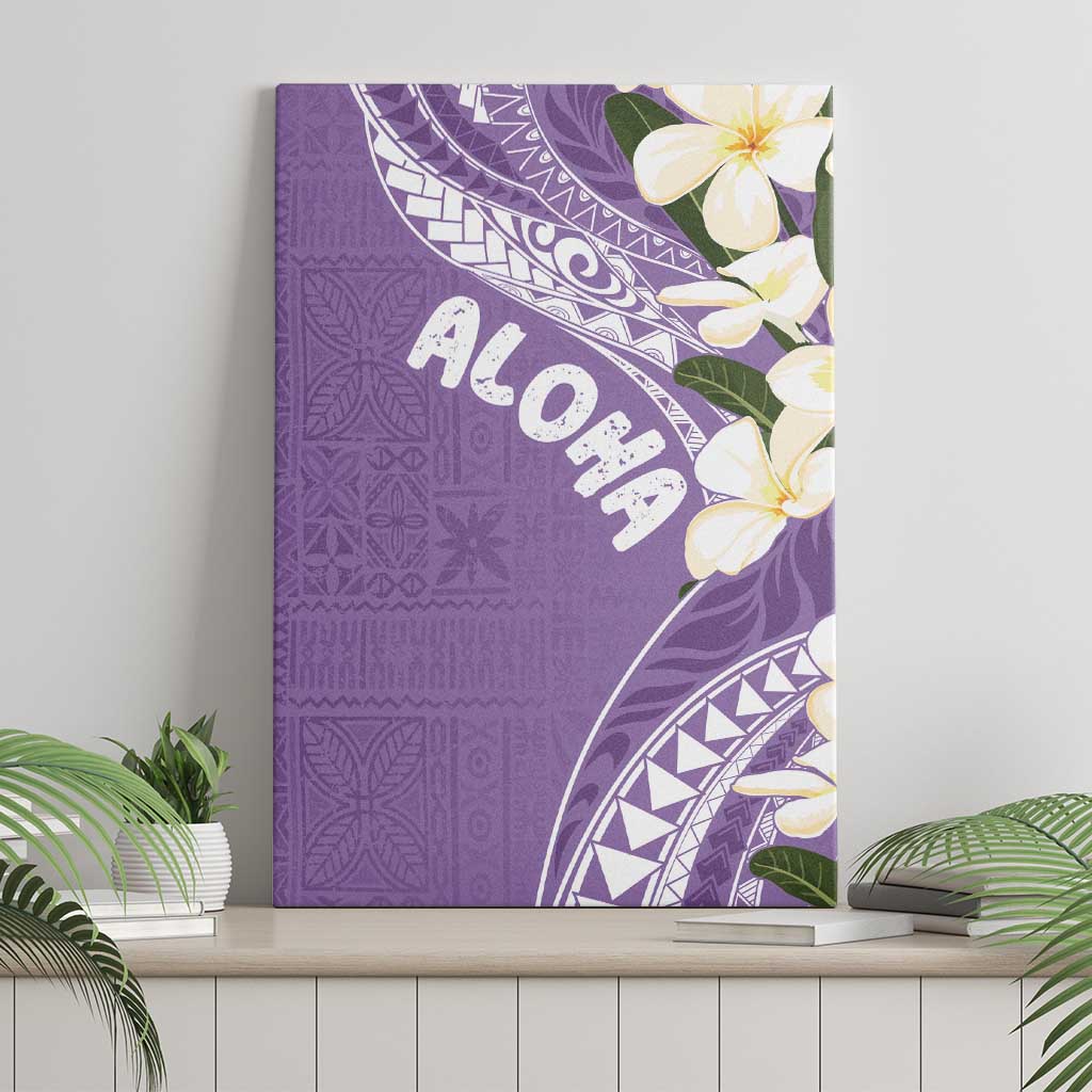 Aloha Hawaii Festive Canvas Wall Art Frangipani Lace Classic - Lavender LT7 - Polynesian Pride