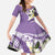 Aloha Hawaii Festive Family Matching Long Sleeve Bodycon Dress and Hawaiian Shirt Frangipani Lace Classic - Lavender