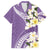 Aloha Hawaii Festive Family Matching Long Sleeve Bodycon Dress and Hawaiian Shirt Frangipani Lace Classic - Lavender