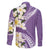 Aloha Hawaii Festive Family Matching Long Sleeve Bodycon Dress and Hawaiian Shirt Frangipani Lace Classic - Lavender