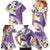 Aloha Hawaii Festive Family Matching Mermaid Dress and Hawaiian Shirt Frangipani Lace Classic - Lavender