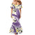 Aloha Hawaii Festive Family Matching Mermaid Dress and Hawaiian Shirt Frangipani Lace Classic - Lavender