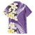 Aloha Hawaii Festive Family Matching Off Shoulder Maxi Dress and Hawaiian Shirt Frangipani Lace Classic - Lavender