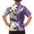 Aloha Hawaii Festive Family Matching Short Sleeve Bodycon Dress and Hawaiian Shirt Frangipani Lace Classic - Lavender