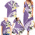 Aloha Hawaii Festive Family Matching Summer Maxi Dress and Hawaiian Shirt Frangipani Lace Classic - Lavender