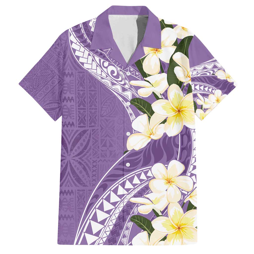 Aloha Hawaii Festive Family Matching Summer Maxi Dress and Hawaiian Shirt Frangipani Lace Classic - Lavender
