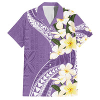 Aloha Hawaii Festive Family Matching Summer Maxi Dress and Hawaiian Shirt Frangipani Lace Classic - Lavender