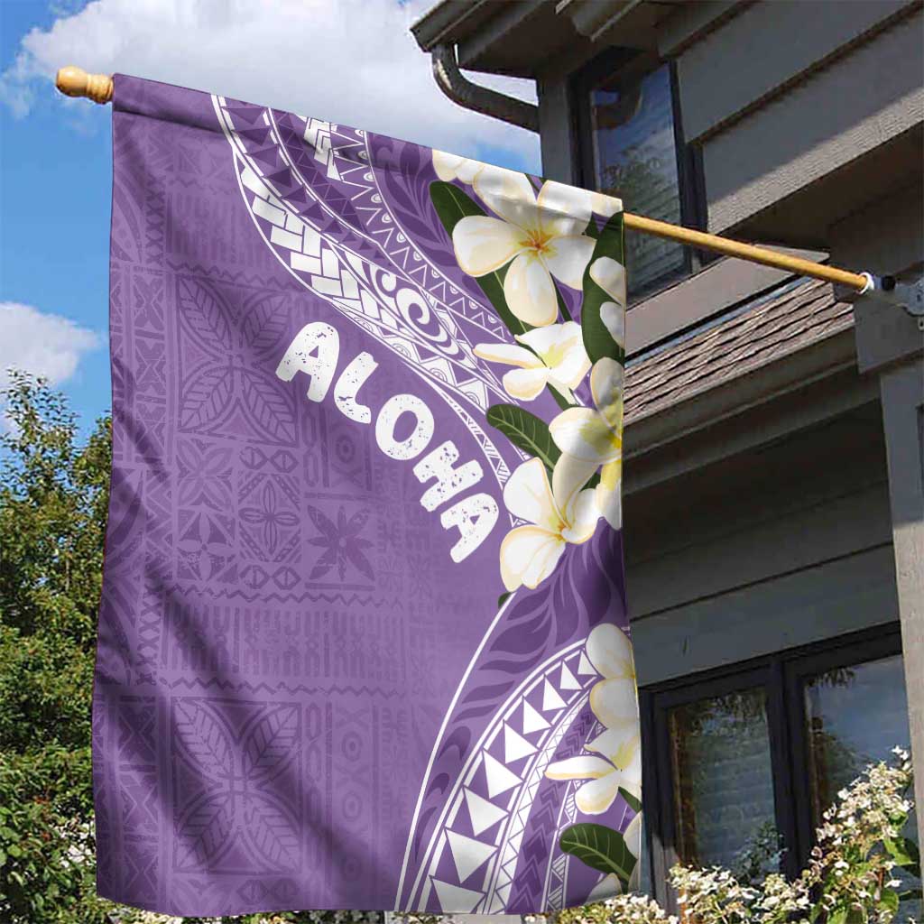 Aloha Hawaii Festive Garden Flag Frangipani Lace Classic - Lavender LT7 - Polynesian Pride