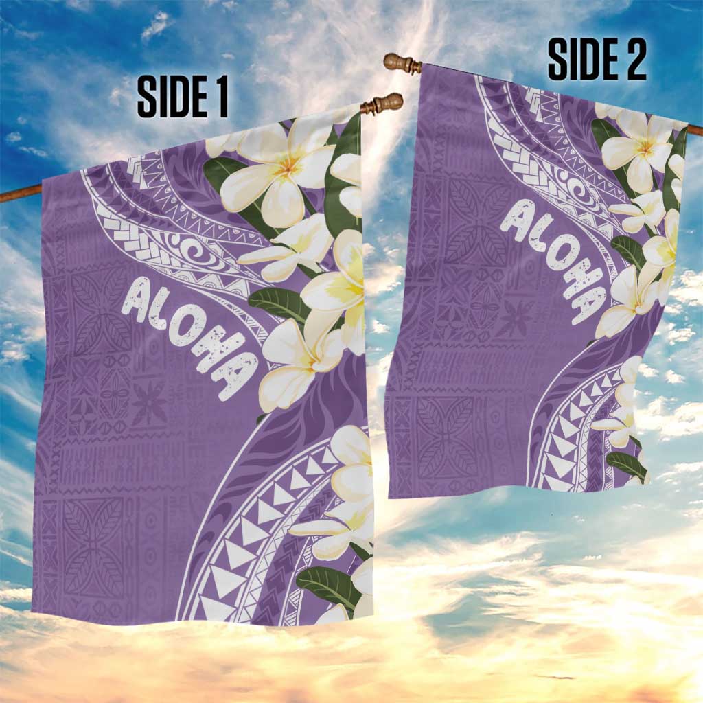 Aloha Hawaii Festive Garden Flag Frangipani Lace Classic - Lavender LT7 - Polynesian Pride