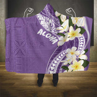 Aloha Hawaii Festive Hooded Blanket Frangipani Lace Classic - Lavender LT7 - Polynesian Pride