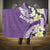 Aloha Hawaii Festive Hooded Blanket Frangipani Lace Classic - Lavender