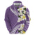 Aloha Hawaii Festive Hoodie Frangipani Lace Classic - Lavender