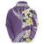 Aloha Hawaii Festive Hoodie Frangipani Lace Classic - Lavender