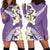 Aloha Hawaii Festive Hoodie Dress Frangipani Lace Classic - Lavender