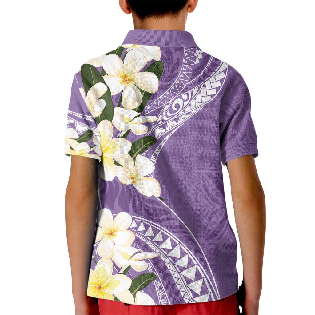 Aloha Hawaii Festive Kid Polo Shirt Frangipani Lace Classic - Lavender