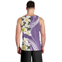 Aloha Hawaii Festive Men Tank Top Frangipani Lace Classic - Lavender LT7 - Polynesian Pride