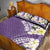 Aloha Hawaii Festive Quilt Bed Set Frangipani Lace Classic - Lavender