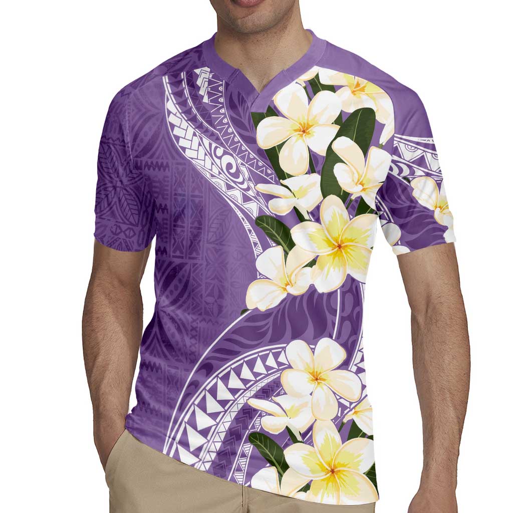 Aloha Hawaii Festive Rugby Jersey Frangipani Lace Classic - Lavender LT7 - Polynesian Pride
