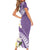 Aloha Hawaii Festive Short Sleeve Bodycon Dress Frangipani Lace Classic - Lavender