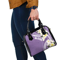 Aloha Hawaii Festive Shoulder Handbag Frangipani Lace Classic - Lavender