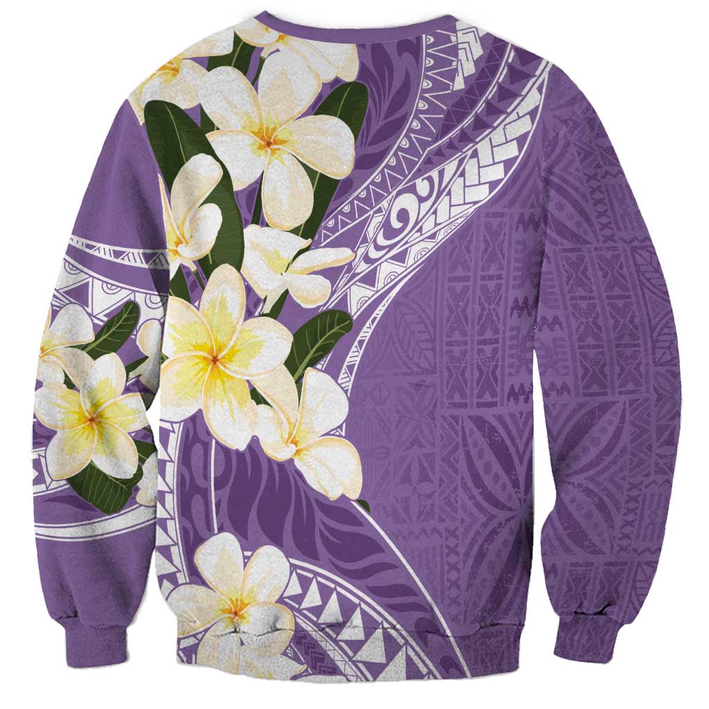 Aloha Hawaii Festive Sweatshirt Frangipani Lace Classic - Lavender LT7 - Polynesian Pride