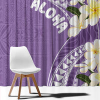 Aloha Hawaii Festive Window Curtain Frangipani Lace Classic - Lavender LT7 - Polynesian Pride