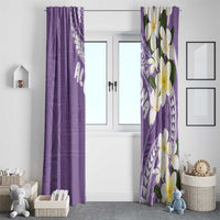 Aloha Hawaii Festive Window Curtain Frangipani Lace Classic - Lavender LT7 - Polynesian Pride