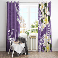 Aloha Hawaii Festive Window Curtain Frangipani Lace Classic - Lavender LT7 - Polynesian Pride