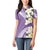 Aloha Hawaii Festive Women Polo Shirt Frangipani Lace Classic - Lavender