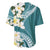 Aloha Hawaii Festive Baseball Jersey Frangipani Lace Classic - Teal